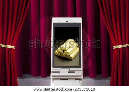 Gold Bar In The Mobile Screen