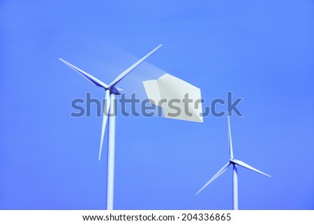 Windmill And Paper Airplane