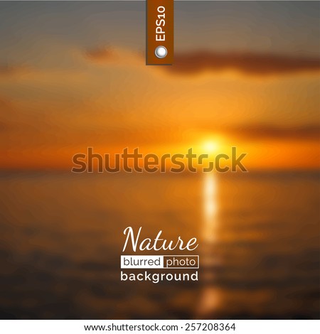 Vector photo background. Blurred photo background. Backdrop with nature for poster. Travel poster with natural landscape. Eco design for website. Blur. Unfocus. Wallpaper for presentation, advertising