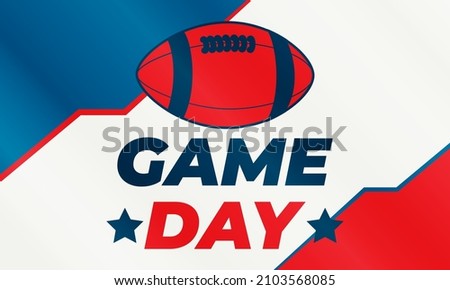 Game Day. American football playoff after the regular season in the United States. Seven teams from each of the league's two conferences qualify for the playoffs. Sport poster, banner design. Vector 