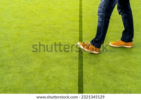 Similar – Image, Stock Photo Legs running over line