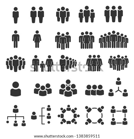 Grouping People Ilustration Icons Vector ストックフォト © 