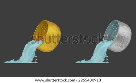 Similar – Image, Stock Photo Bowl with water for dogs and watering can on paving stones