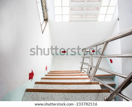 stairwell in a modern building with light into the building.