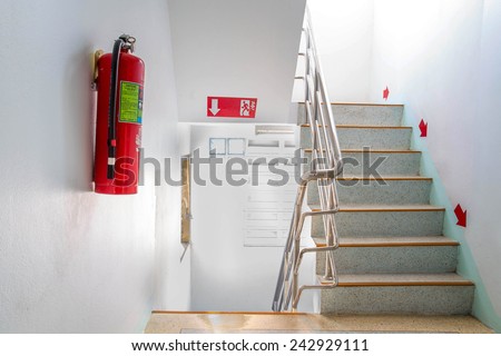 Stairwell Fire Escape In A Modern Building. Stock Photo 242929111 ...