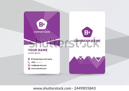 The picture shows a modern business card template. Clean and minimalistic design emphasizes the corporate identity of the company. The image reflects professionalism and elegance.