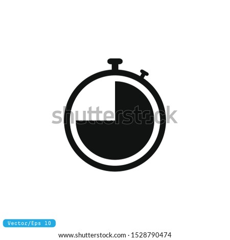 Stopwatch o measure the amount of time icon vector 