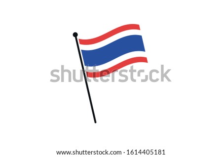 thailand flag icon,thailand waving flag icon illustration