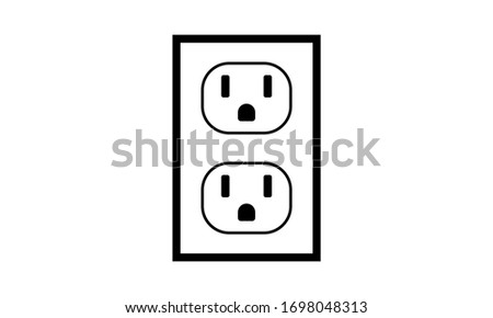 Two NEMA 5-15 grounded power outlet, ac socket