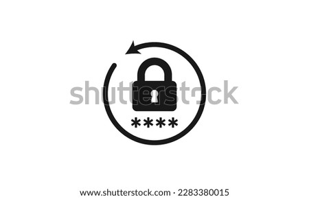 Change password vector icon,Lock reload icon