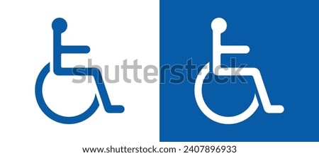 Wheelchair icon set , Handicapped or accessibility, Handicapped or accessibility sign for apps, web and print