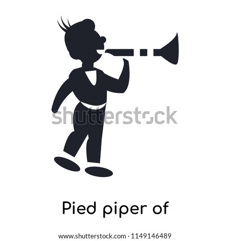 Pied piper of hamelin icon vector isolated on white background for your web and mobile app design, Pied piper of hamelin logo concept