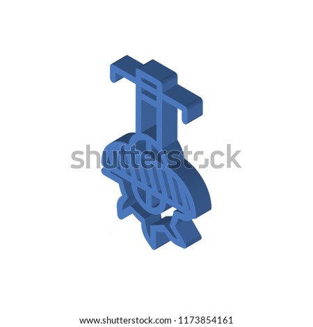 Circular Saw isometric left top view 3D icon