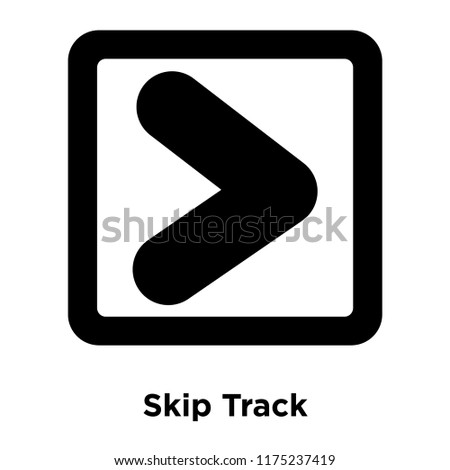 Skip Track icon vector isolated on white background, logo concept of Skip Track sign on transparent background, filled black symbol