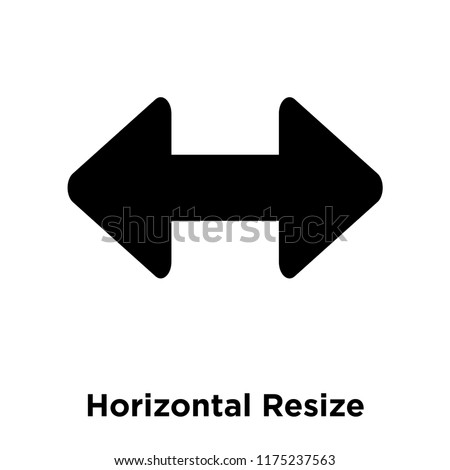 Horizontal Resize icon vector isolated on white background, logo concept of Horizontal Resize sign on transparent background, filled black symbol