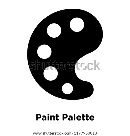 Paint Palette icon vector isolated on white background, logo concept of Paint Palette sign on transparent background, filled black symbol