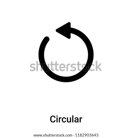 Circular Counterclockwise Arrows icon vector isolated on white background, logo concept of Circular Counterclockwise Arrows sign on transparent background, filled black symbol