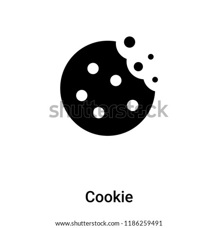 Cookie icon vector isolated on white background, logo concept of Cookie sign on transparent background, filled black symbol