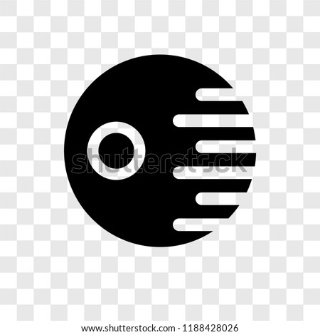 Death Star vector icon isolated on transparent background, Death Star transparency logo concept