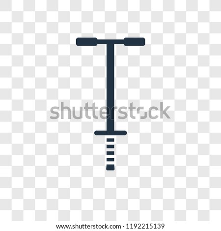 Pogo stick vector icon isolated on transparent background, Pogo stick transparency logo concept