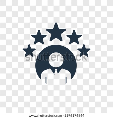 Rating vector icon isolated on transparent background, Rating transparency logo concept