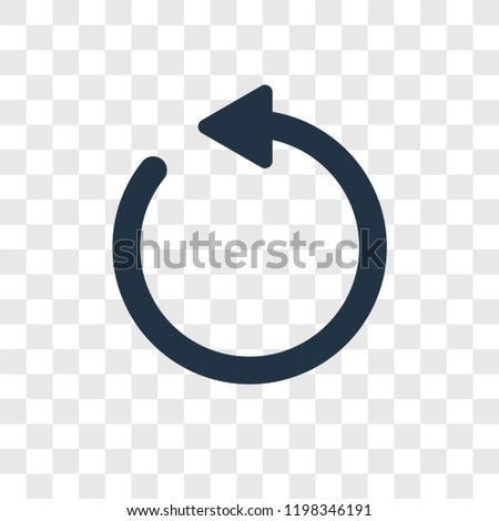 Circular Counterclockwise Arrows vector icon isolated on transparent background, Circular Counterclockwise Arrows transparency logo concept