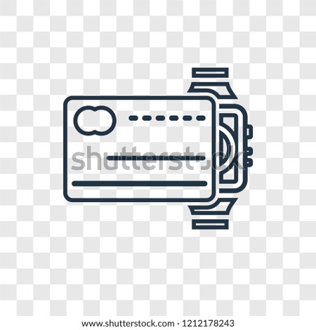Payment method concept vector linear icon isolated on transparent background, Payment method concept transparency concept in outline style