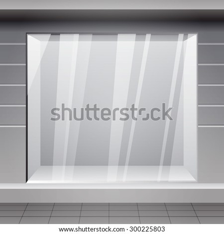 Shop Front. Exterior horizontal windows empty for your store