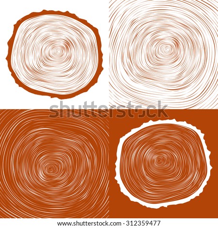 tree rings background and saw cut tree trunk Conceptual graphics