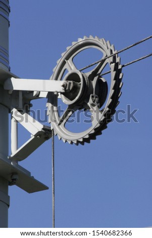 Similar – Image, Stock Photo Cogwheels and overhead line of the Berlin tram