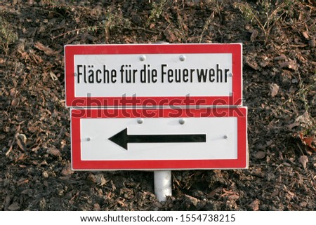 Similar – Image, Stock Photo Fire brigade access prohibited Fun picture