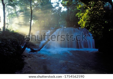 Agua Azul waterfall Chiapas Mexiko Stock fotó © 