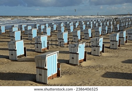 Similar – Image, Stock Photo Deserted beach in Warnemünde