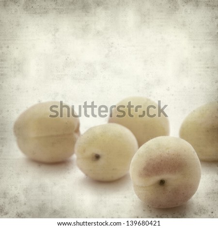 textured old paper background with small ripe apricot