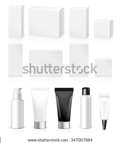 Realistic Tubes And Package. Packing White Cosmetics Or Medicines Isolated On White Background. You Can Use It For Tube Of Creams, Shampoo, Gel, Sauce, Ointments Or Any Other Product for you design