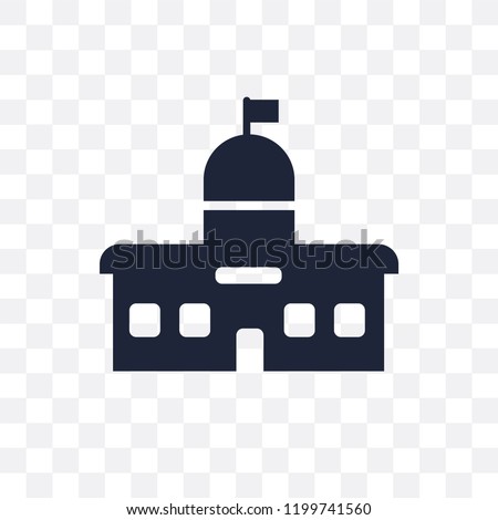 City hall transparent icon. City hall symbol design from Architecture collection. Simple element vector illustration on transparent background.