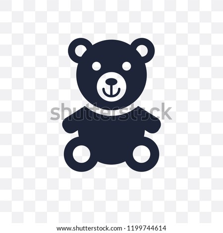 Teddy bear transparent icon. Teddy bear symbol design from Birthday and Party collection. Simple element vector illustration on transparent background.