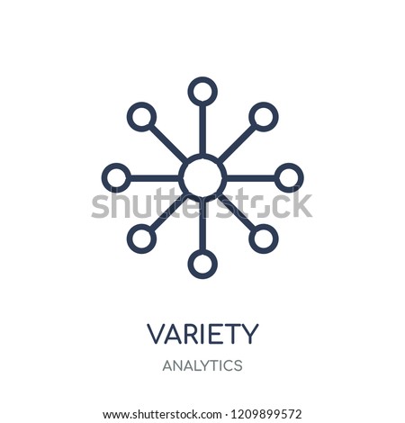 Variety icon. Variety linear symbol design from Analytics collection. Simple outline element vector illustration on white background.