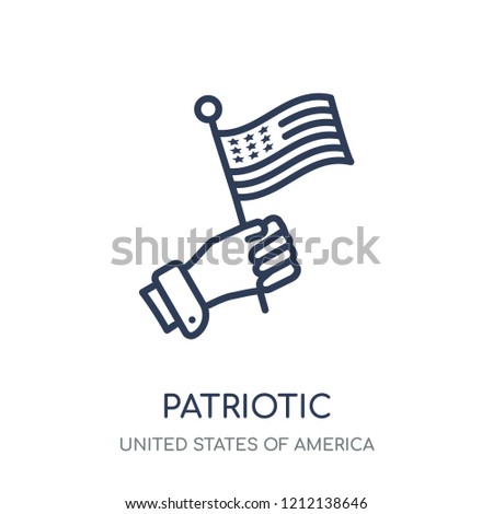 patriotic icon. patriotic linear symbol design from United states of america collection. Simple outline element vector illustration on white background.