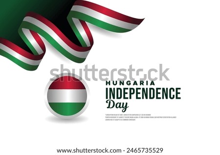 Hungaria Independence Day Design Illustration