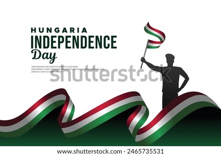 Hungaria Independence Day Design Illustration