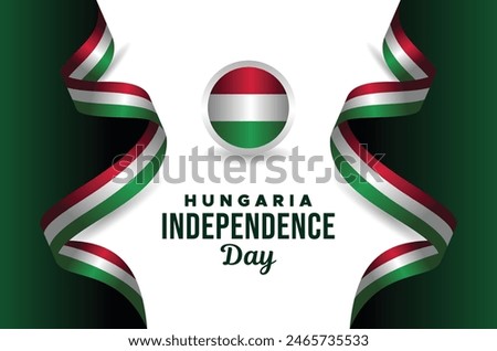 Hungaria Independence Day Design Illustration