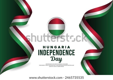 Hungaria Independence Day Design Illustration