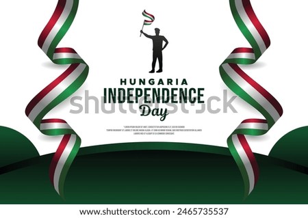 Hungaria Independence Day Design Illustration