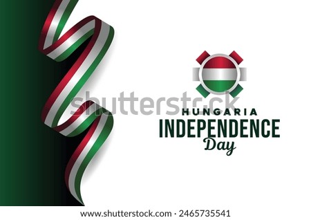 Hungaria Independence Day Design Illustration