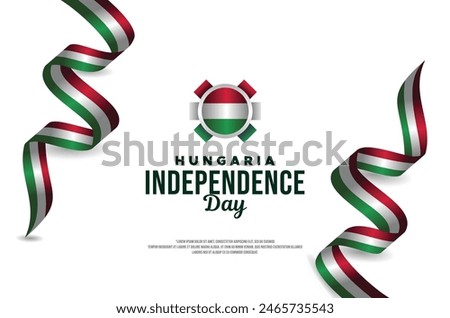 Hungaria Independence Day Design Illustration