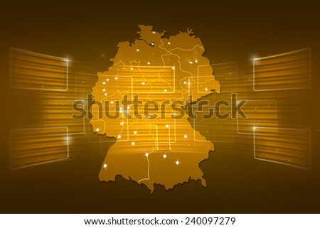 Germany Map World map News Communication logistics yellow