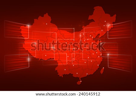 China Map World map News Communication delivery red