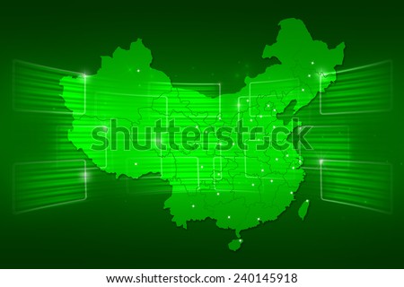 China Map World map News Communication delivery green