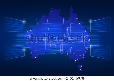 Australia Map World map News Communication delivery blue